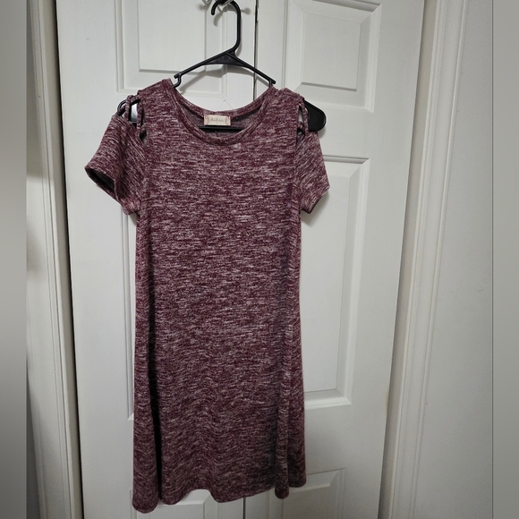 Altar'd State Dresses & Skirts - Altar'd State Burgundy Dress with Shoulder Cutouts Size Small